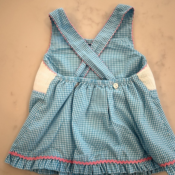 Viva La Fete 18M smocked gingham top and matching shorts - Picture 3 of 5